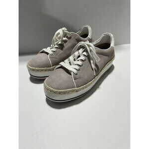 Steve Madden Rule Platform Suede Taupe Sneakers Size 9.5